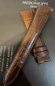 Patek Philippe Watch Strap C15-B 22 x 16 mm BROWN Alligator Swiss Made NWT
