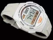Casio W-734-7AV 60 Lap Memory Watch 5 Alarms 10 Year Battery World Time Pace New