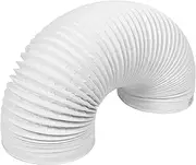 HOMSFOU Expandable PVC Ventilation Pipe Flexible Hose for Dryer Vent Exhaust Fan High-Temperature Resistant Aluminum Foil Composite Portable