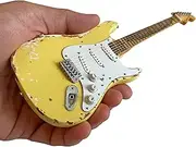 AXE HEAVEN Yngwie Malmsteen Mini Fender™ Strat™ Heavily Worn Olympic White Finish Guitar Model Replica