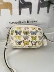 Coach CAQ36 Mini Jamie Butterfly Print Camera Bag Crossbody Handbag Chalk Multi