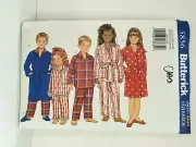 Butterick Sewing Pattern 5856 All Sizes Childrens Unisex Robe Belt Top Pants UC