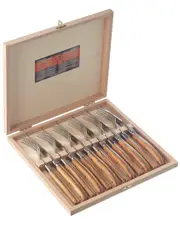 Jean Dubost Laguiole Olive Wood Handle 12pc Flatware Set