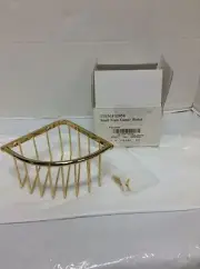Frontgate Bathroom Bath Shower Corner Butler Basket Caddy Small Brass