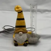 Gnome Rain Gauges 5” Yellow Garden Statue with a Plastic Tube