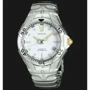Seiko SMA033 Kinetic Auto Relay Silver Gold Date Calender 5j22 20ATM New