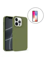 [StylePro] Iphone 12 Eco Case + Tempered Glass Screen Protector in Green