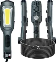 Portable Corded LED Work Light with Outlet in Handle, COB LED, 3000 Lumen 25Ft 1
