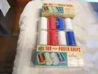 Vintage Kmart 100 Iinterlocking Plastic Poker Chips in Case 2 Packages 70s NOS