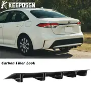 32" For Toyota Corolla Camry Carbon Rear Lip Bumper Diffuser Shark Fin Spoiler (for: Toyota)