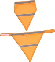 Parliky 2pcs Reflective Dog Bib: High Visibility Triangle Pet Scarf - Polyester Bandana for Night Safety - Adjustable Neck Circumference 13-15inch
