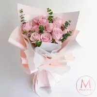 在飛比找momo購物網優惠-【Floral M】歐仁妮皇后玫瑰鮮花花束(鮮花花束/花禮/
