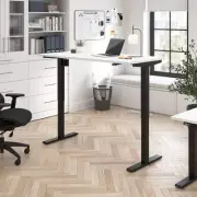 Move 40 Series 60W Adjustable Standing Desk in White - Engineered Wood