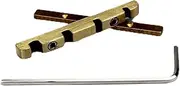 Guyker 4 String Bass Guitar Nut, Adjustable Height Brass Nut Split Regulation Replacement Parts for Jazz Bass, Nut-4BX