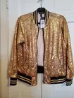 Torrid Gold Bomber Jacket Sequin NWT size 0