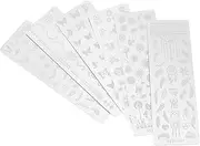 Nail Decal Stencils Kit Pcs Metal Nail Art Templates Flower Diy Manicure