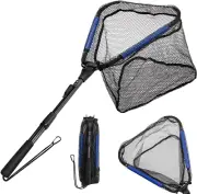 Floating Fishing Net, Fishing Landing Net with Collapsible Telescopic Pole Handl