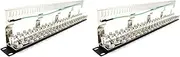 2X Cat7 Patch Panel 24Port CAT7/CAT6A Patch Panel Full Shielded Incl. 24X Cat7 Shielded Adapter 1U 19 Inch