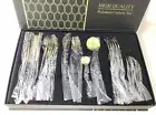 24 Piece GOLD Silverware Set w/ Gift Box SERVICE FOR 6 STAINLESS STEEL