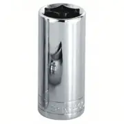SK Hand Tools 40021 1/2" Dr, 6pt Deep Fractional Chrome Socket 21mm