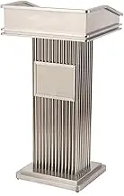 TT-YED Heavy Duty Stainless Steel Podium, Standing Wrought Iron Metal Podium, Multi-Color Vertical Podium, Teaching Podium with Baffle for Conference Church Lectures and Presentations,B