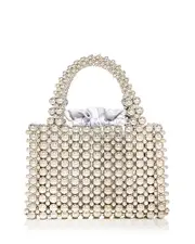 Aqua Beaded Top Handle Bag - Exclusive