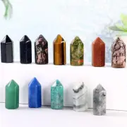 Natural Chakra Crystal Single Pointed Quartz Hexagonal Column Tower Obelisk Wand