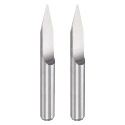 1/8" Shank 0.4mm Tip 30 Degree Solid Carbide Wood Engraving CNC Router Bit 2pcs