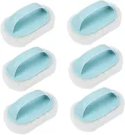 WEKADRIN 6Pcs Oval Shape BBQ Cleaning Brush Durable Grilled Rack Sponge for and Grease Removal Safe Wear Resistant Material for Long Term Use