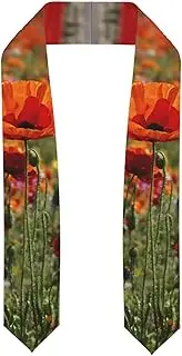 [EdWal] poppy flowers print Graduation Stole and Sash Class for Unisex Adult Honor Stole Honor Stole of 2025