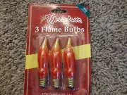 Flame Tip 3 Bulbs C-7 120 Volt Christmas Vintage Kmart