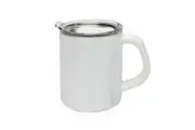 Annabel Trends Travel The Big Mug Cup 470ml Double Walled Stainless Steel White