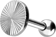 [PIERCINGLINE] Titanium Ear Piercing with Structure Piercing as Ear Stud, Helix or Tragus in 4 Stylish Colours
