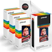 Portable Instant Photo Printer Bundle with Polaroid Hi-Print Generation 2 2x3 Pocket Photo Printer, Polaroid Paper Cartridge 60 Sheets Camera Lens Cloth (Black)