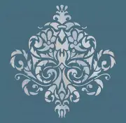LARGE WALL DAMASK STENCIL PATTERN FAUX MURAL DECOR #1010 (Choose Custom Size)