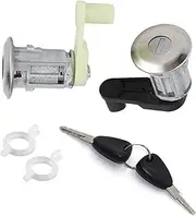 VMDWAQ Fit for Renault Megane Scenic Clio Master 7701468981 7701468982 Left Right Car Door Lock Barrel Cylinder with 2 Key