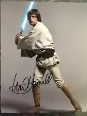 Mark Hamill Signed Luke Skywalker Star Wars 8x10 Photo With COA (a)