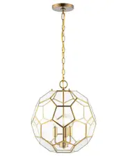 JONATHAN Y Bee 3-Light Modern Bohemian 13in Iron/Glass LED Pendant