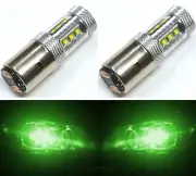 LED 80W BA20d Green Two Bulbs Head Light Off Road Replacement Lamp OE JDM