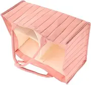 ORFOFE Diaper Bag Storage Basket Diapers Stroller Handles Storage Bag Dipper Bag for Nursery Storage Stroller Storage Bag Nursery Organizer Diaper Storage Bag Bag Pink Cotton