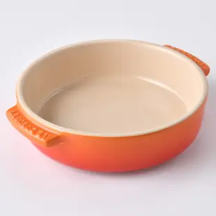 Le Creuset 圓形陶瓷烤盤 烘培烤盤 14cm 火焰橘