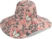 [Yoogain] William Morris Style Rustic Ethnic Butterflies Foldable Summer Sun Hats for Women for Sun Decorative Sun hat uv Protection for Ladies Sun Protector sombreros para Mujer, William Morris Style Rustic