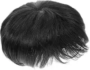 CANIGHT Male Hair for Bald Spots Lightweight Short Wig for Men Invisible Seamless Toupee for Middle Aged Comfortable Hair Replacement Easy to Attach for Daily Use