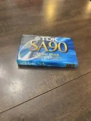 TDK SA 90 Audio Cassette Blank Tape Sealed High Bias New