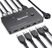 USB Type-C KVM Switch 4K @60Hz, 2 in 1 Out Type-