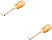 LOEFLIFA 2 pcs Electrostatic Dust Removal Brush Wool Duster for Efficient Dusting of Cobwebs Blinds Furniture Electronics Static Design for Home Office Cleaning