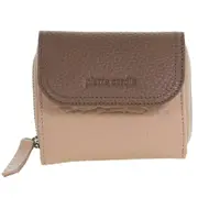 Pierre Cardin Ladies Leather Tri-Fold Tab Wallet in Blush/Taupe