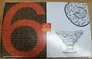 6 FOOTED DESSERT LAURUS SMALL 5" BOWLS WITH FOOT BY RCR/ROYAL CRYSTAL ROCK NEW!
