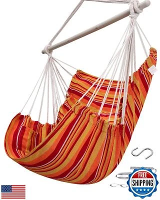 ADVOKAIR Hammock Chair Swing (500 lbs Max) - Hanging Hammock Chair Rope Swing