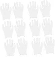 [VALICLUD] 12 Pairs Xl White Cotton Protective Gloves for Industrial Labor Gardening and Etiquette Lightweight Comfortable for Jewelry and Coin Inspections Cleaning and Manual Work
